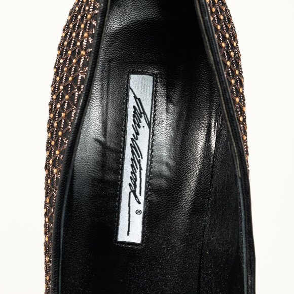 Brian Atwood Maniac Black Rhinestone Platform Pumps - Picture 10 of 10